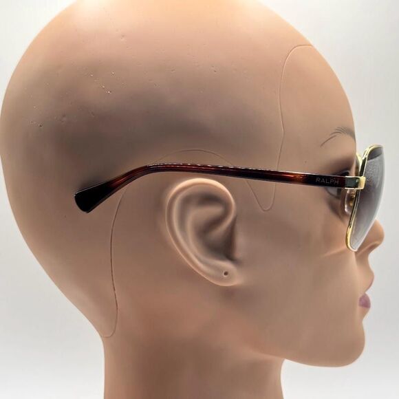 NEW Ladies Y2K Polo Ralph Lauren Oversized Sunglasses RA4103 Gold/Brown 65/14 main image 4